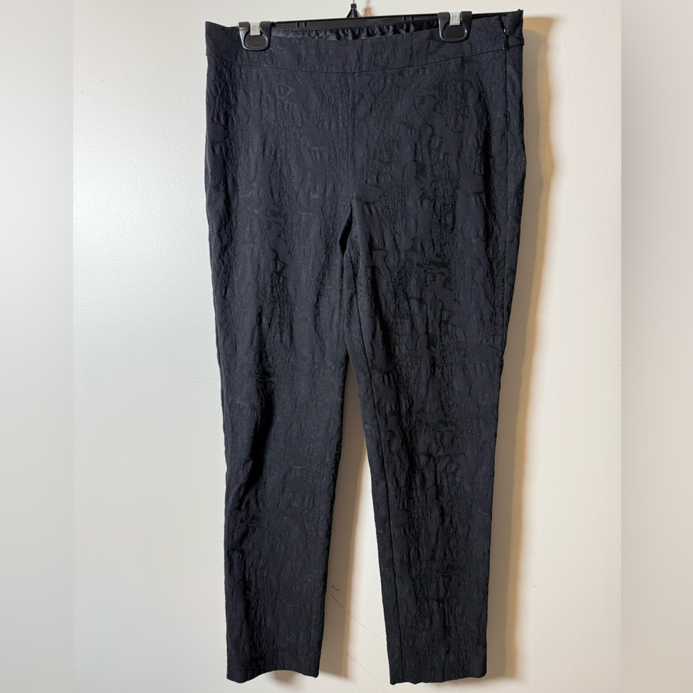EILEEN FISHER | Black Textured Crop Trousers
